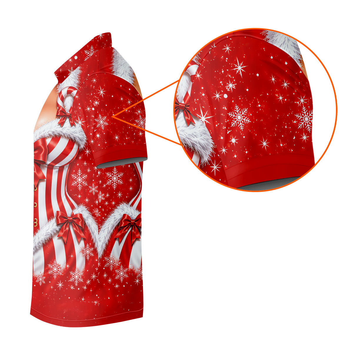 Christmas Candy Cane Corset Golf Shirt, Golf Gifts For Men, Funny Mens Golf Shirts
