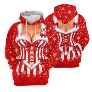 Christmas Candy Cane Corset Golf Shirt, Golf Gifts For Men, Funny Mens Golf Shirts