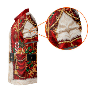 Christmas Ornate Santa Suit Golf Shirt, Golf Shirts For Men, Mens Holiday Golf Shirts