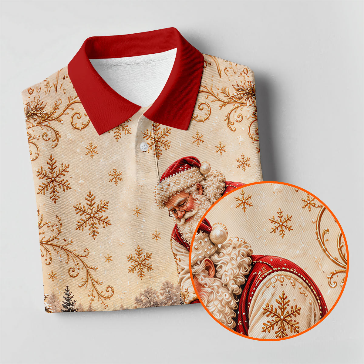 Christmas Vintage Santa Winter Golf Shirt, Golf Gifts For Men, Mens Golf Apparel