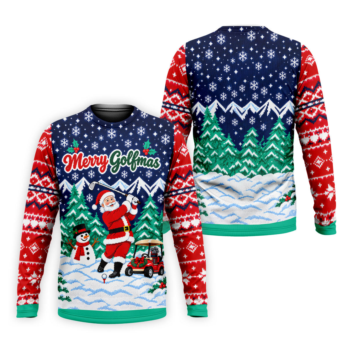 Christmas Merry Golfmas Santa Golf Shirt, Golf Shirts For Men, Mens Golf Clothing
