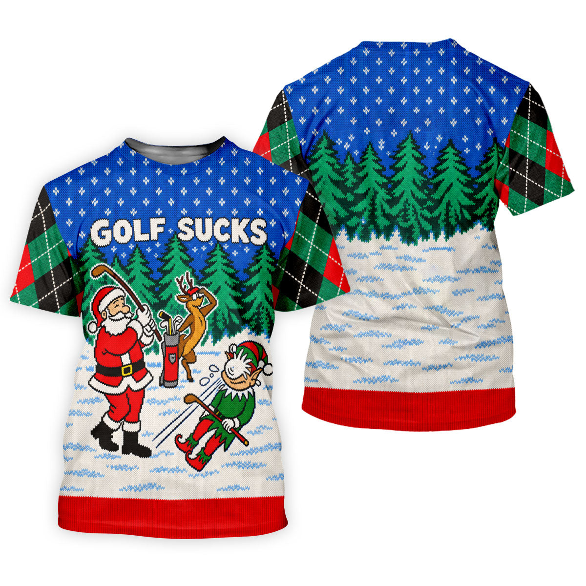 Christmas Golf Sucks Santa Golf Shirt, Mens Golf Shirts, Mens Holiday Golf Shirts