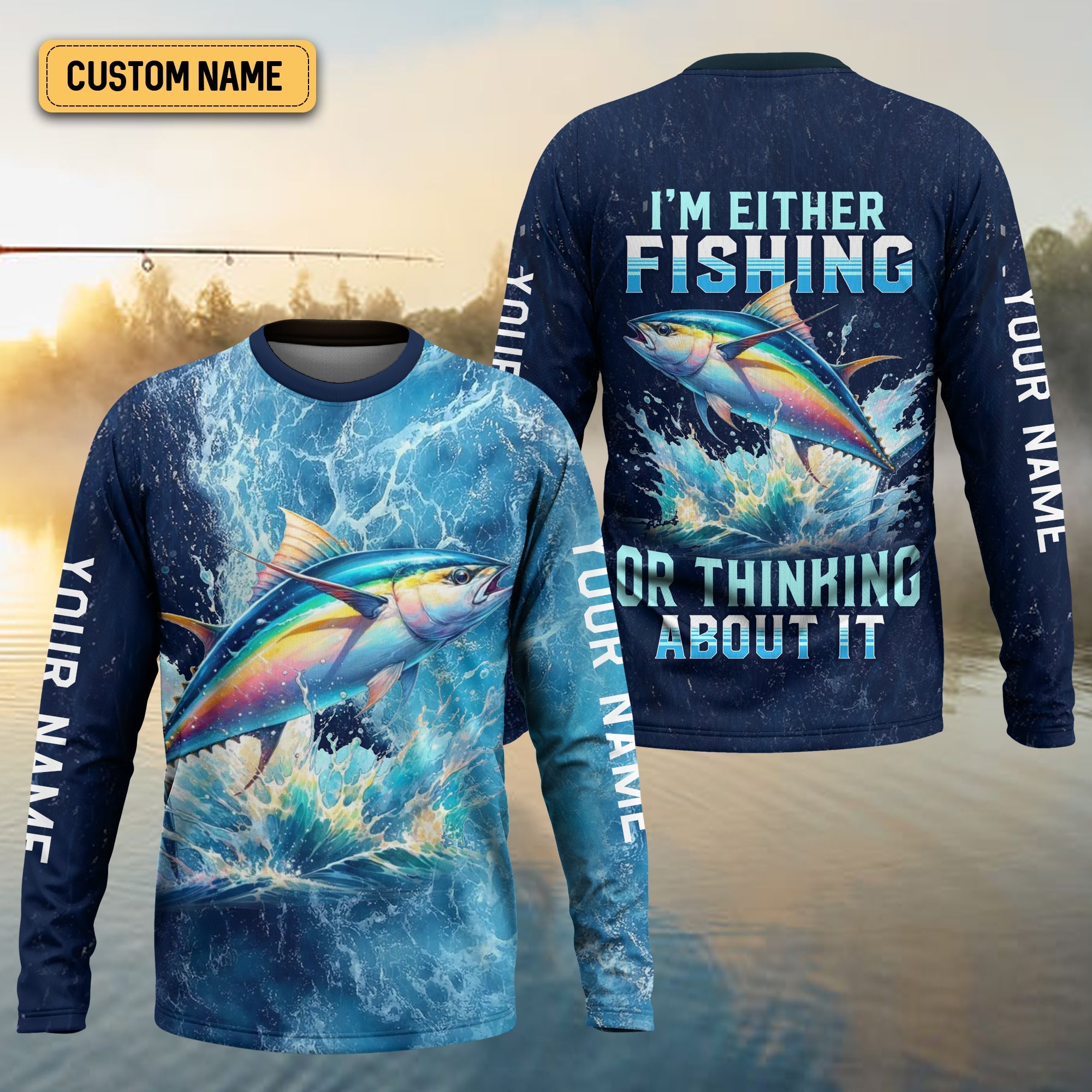 I'm Fishing, Thinking About It, Fishing Color, Fishing T-Shirts Funny, SPF Shirts For Men, Hawaiian Shirt for Men