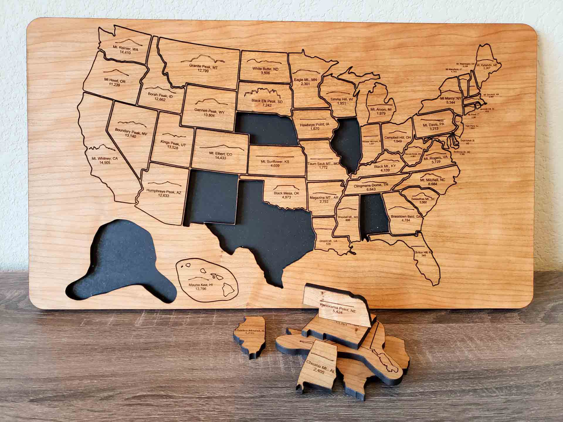 United States High Pointing Wood Tracker, Christmas Gift For Him