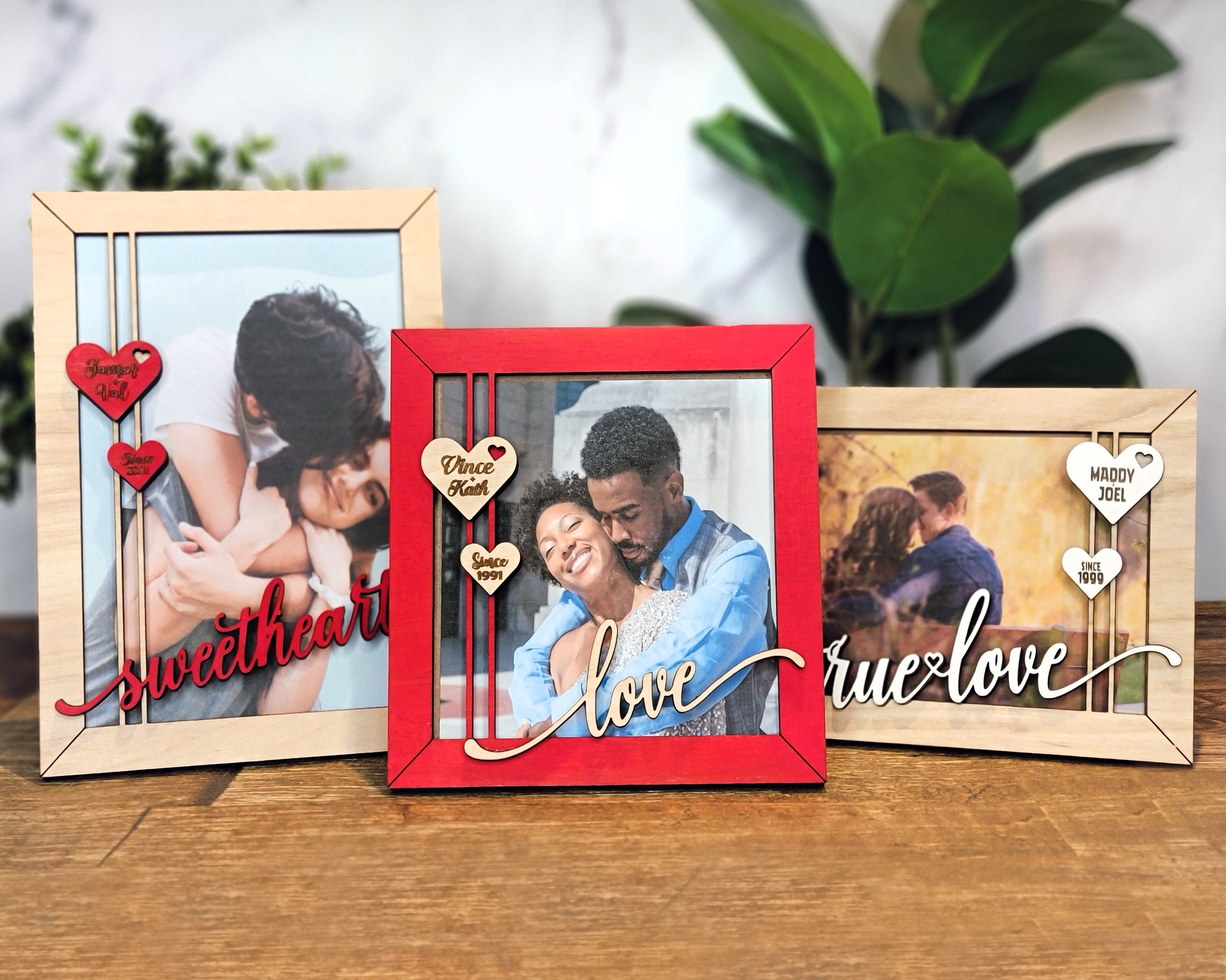 True Love Treasured Moments Wood Photo Frames, Love Picture Frame, Valentine Day Gifts