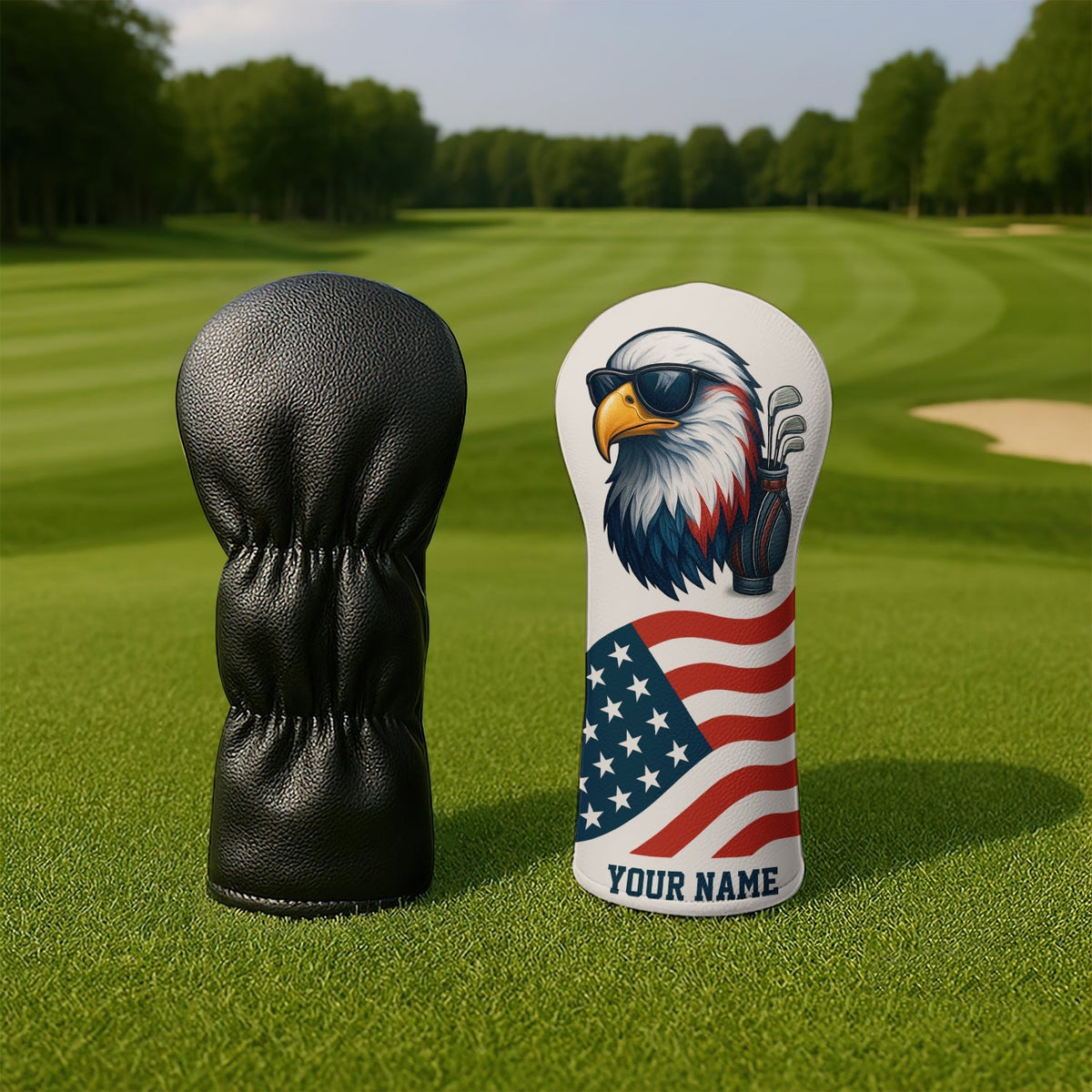 American Flag Golf Head Cover - Custom Golf Headcovers Gift - View 5