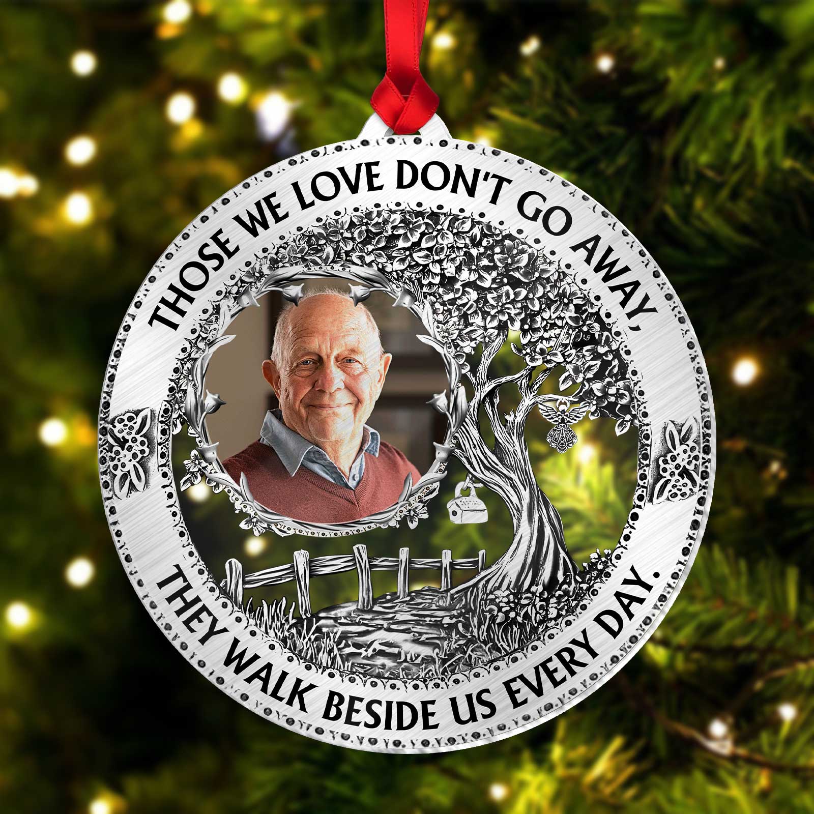 Always On My Mind Forever In My Heart Personalized Memorial Christmas Ornament, Sympathy Gifts