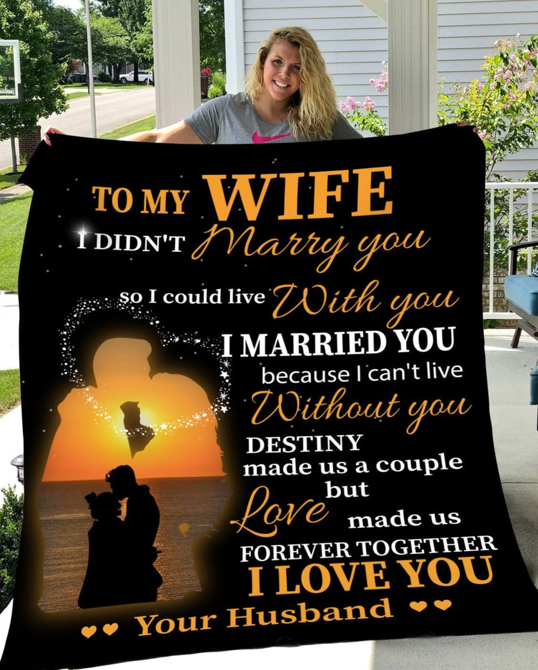 To My Wife I Can't Live Without You Fleece Blanket, Couple Blanket, Valentine Gift For Couple, Wedding Gifts