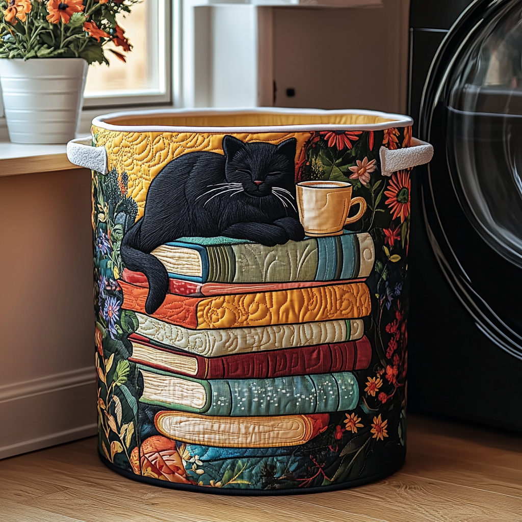 Mosaic Cat Laundry Basket Laundry Gifts, Housewarming Gift Ideas, Mother's Day Gifts