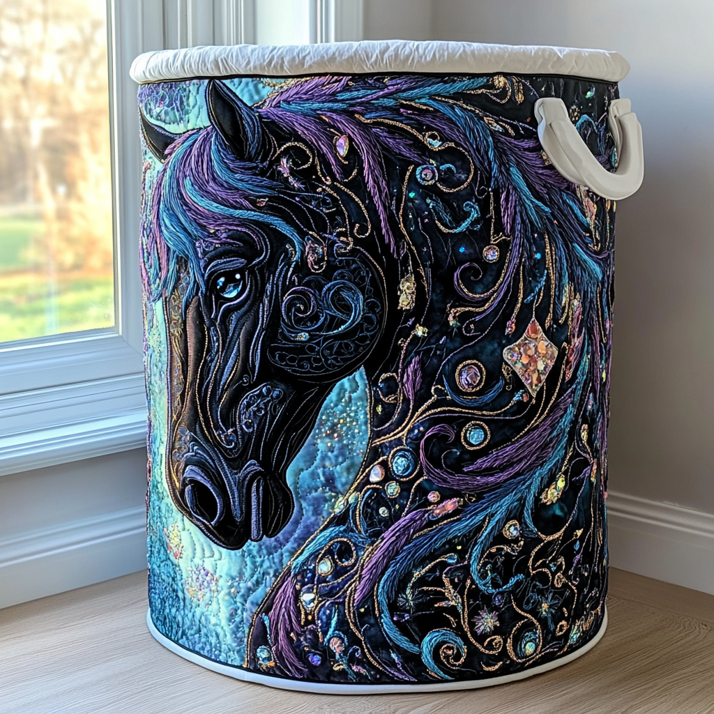Mystic Horse Laundry Basket Laundry Gifts, Housewarming Gift Ideas, Mother's Day Gifts