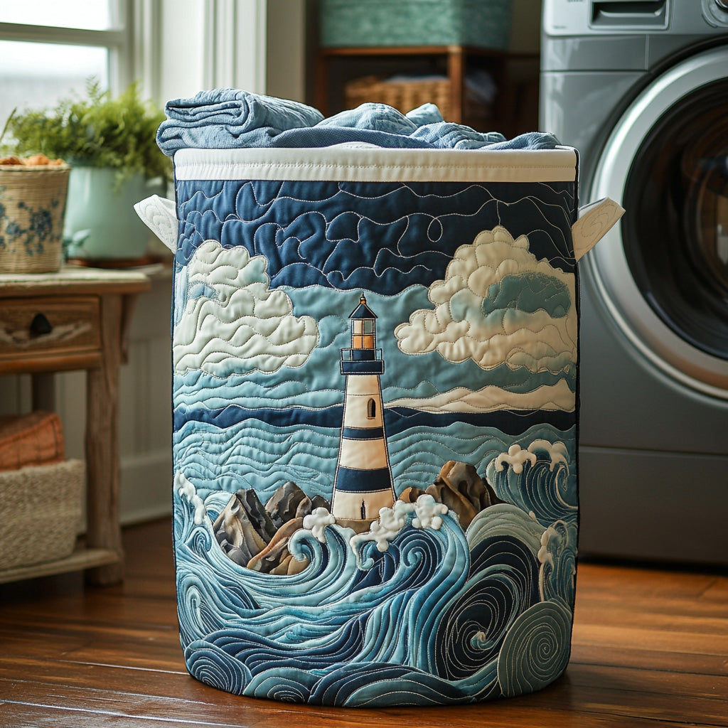 Nautical Glow Laundry Basket Laundry Gifts, Housewarming Gift Ideas, Mother's Day Gifts