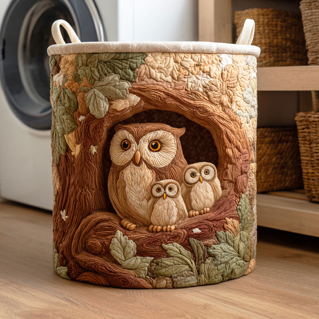 Owl Family Laundry Basket Laundry Gifts, Housewarming Gift Ideas, Mother's Day Gifts