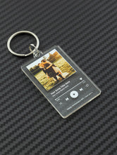 Custom Photo Couple Acrylic Keychain, Song Keychain, Couple Valentine Gifts