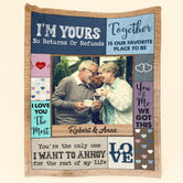 Custom Photo Together Is Our Favorite Place To Be Blanket, Couple Blanket, Anniversary Gift For Wife/Husband