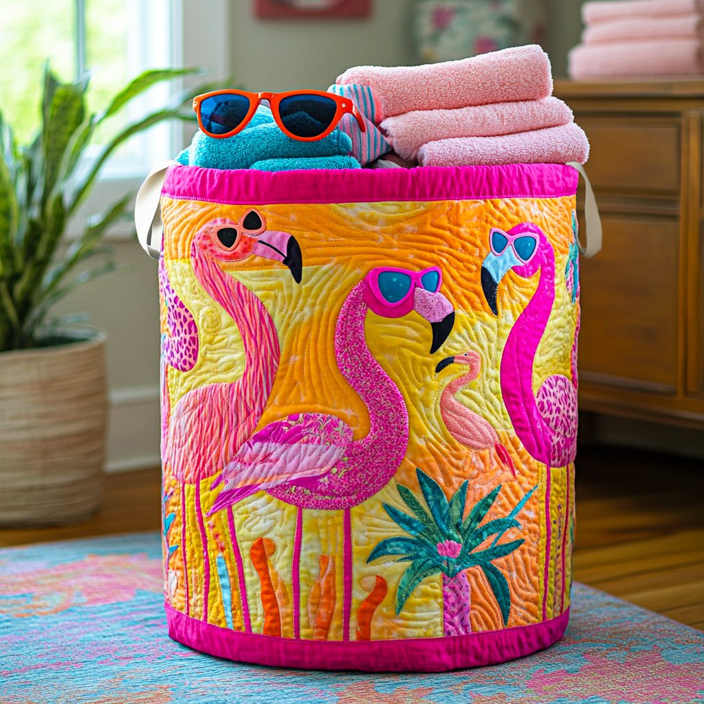 Pink Paradise Laundry Basket Laundry Gifts, Housewarming Gift Ideas, Mother's Day Gifts