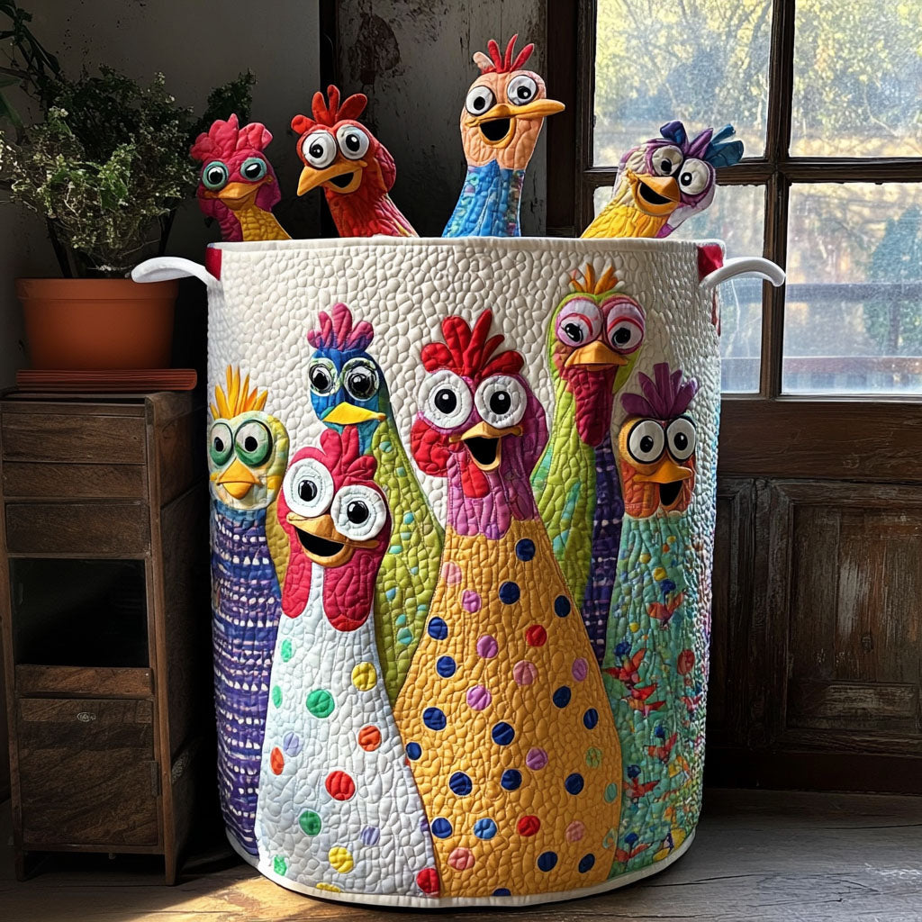 Poultry Parade Laundry Basket Laundry Gifts, Housewarming Gift Ideas, Mother's Day Gifts