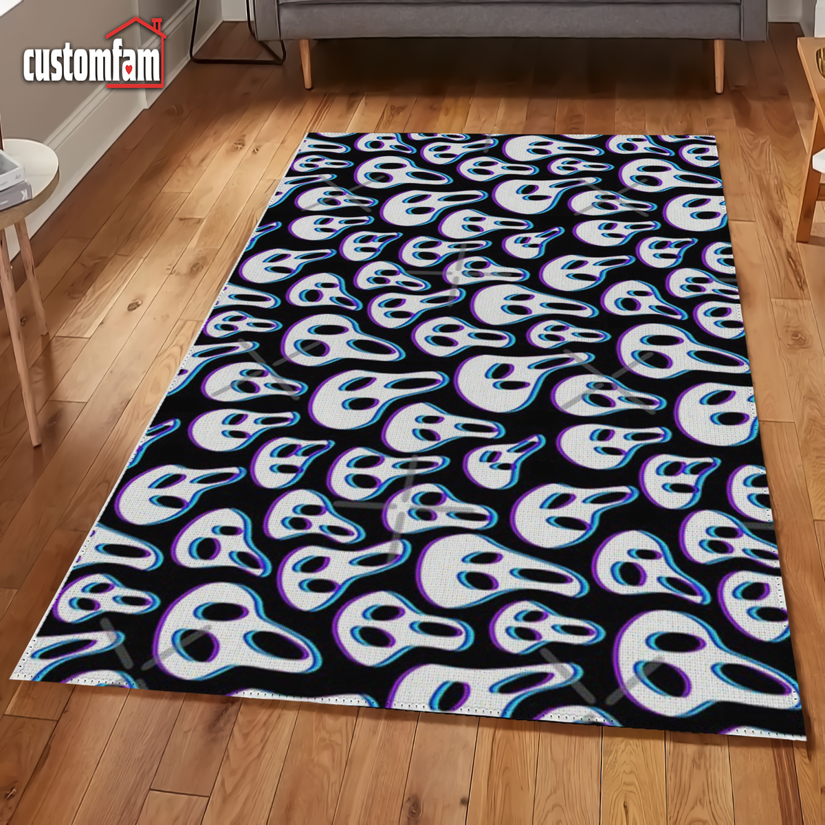 Ghosteface Rug Ghostface Pattern Halloween Area Rug, Horror Movie Rug, Gifts For Horr ...