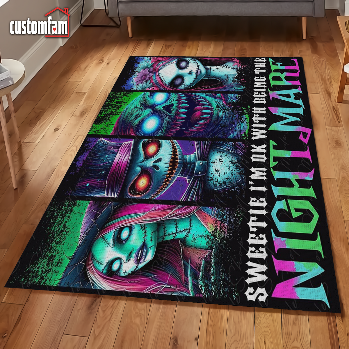 I'm OK With Being The Nightmare Horror Rug, Classic Horror Characters ...