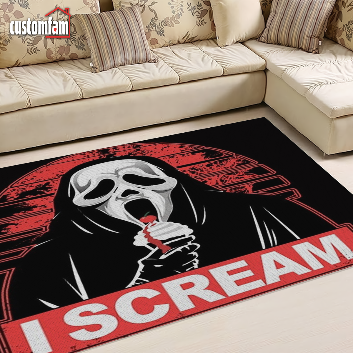 I Scream, Horror Movie Rugs, Classic Horror Characters, Halloween Deco ...