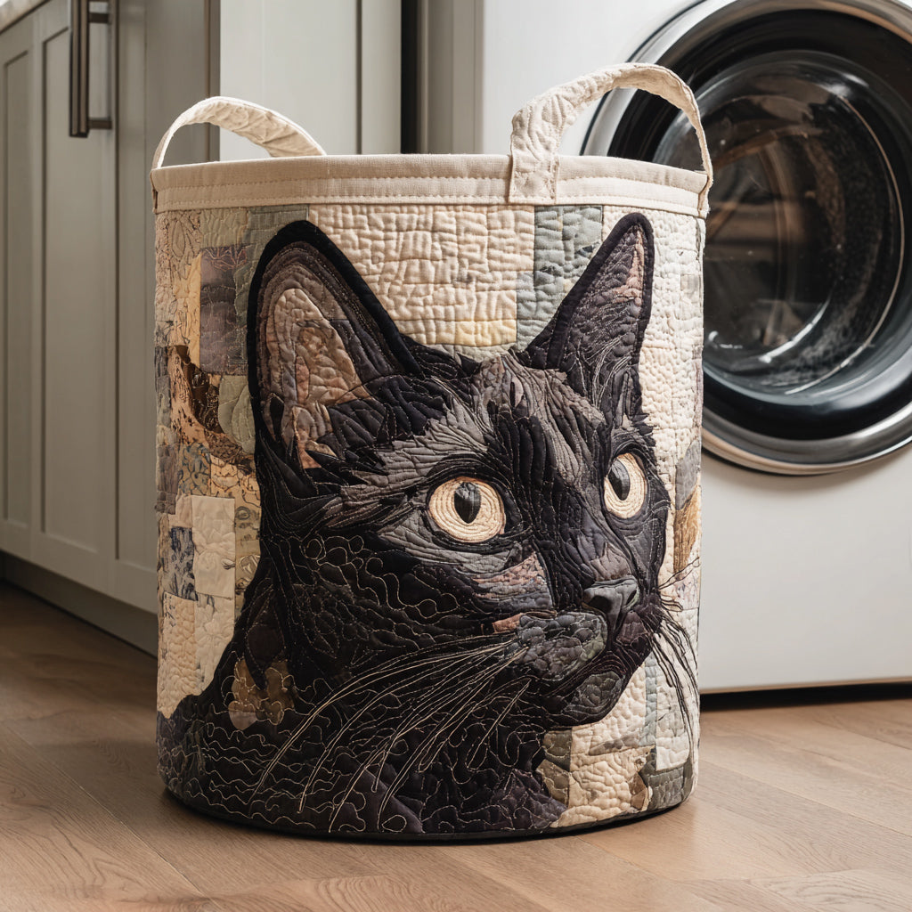 Rustic Black Cat Laundry Basket Laundry Gifts, Housewarming Gift Ideas, Mother's Day Gifts