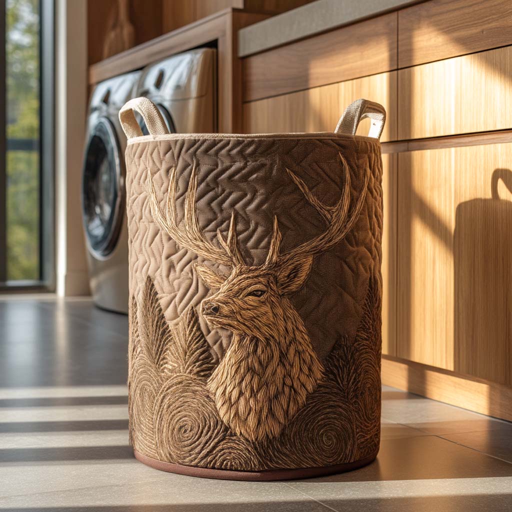Rustic Lodge Stag Laundry Basket Laundry Gifts, Housewarming Gift Ideas, Mother's Day Gifts