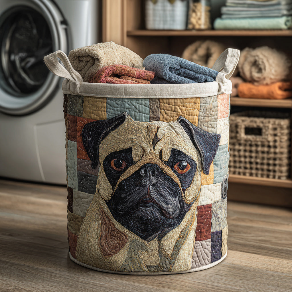 Rustic Pug Laundry Basket Laundry Gifts, Housewarming Gift Ideas, Mother's Day Gifts