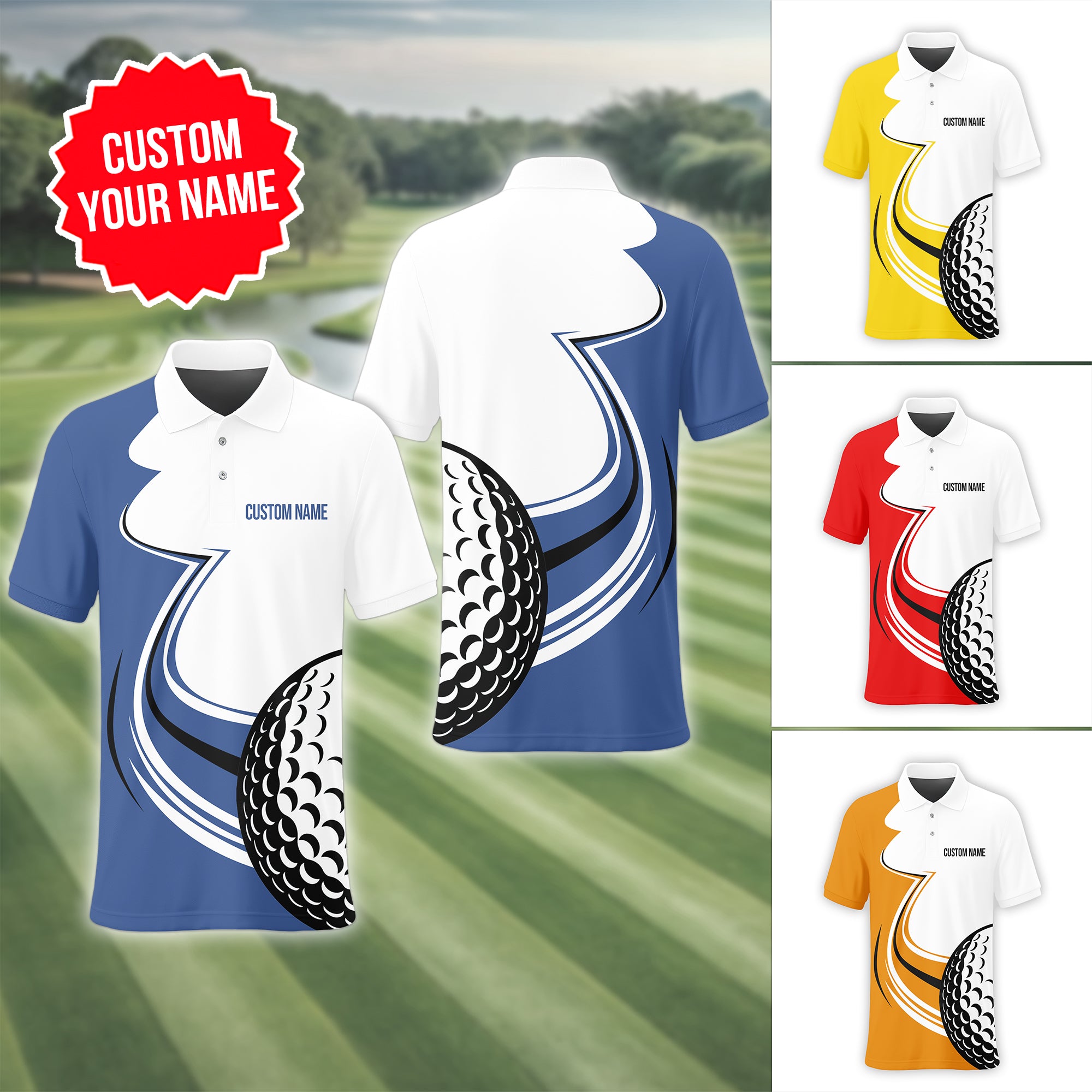 Custom Golf Polo Shirt, Personalized Golf Apparel, Perfect Gift For Golfers