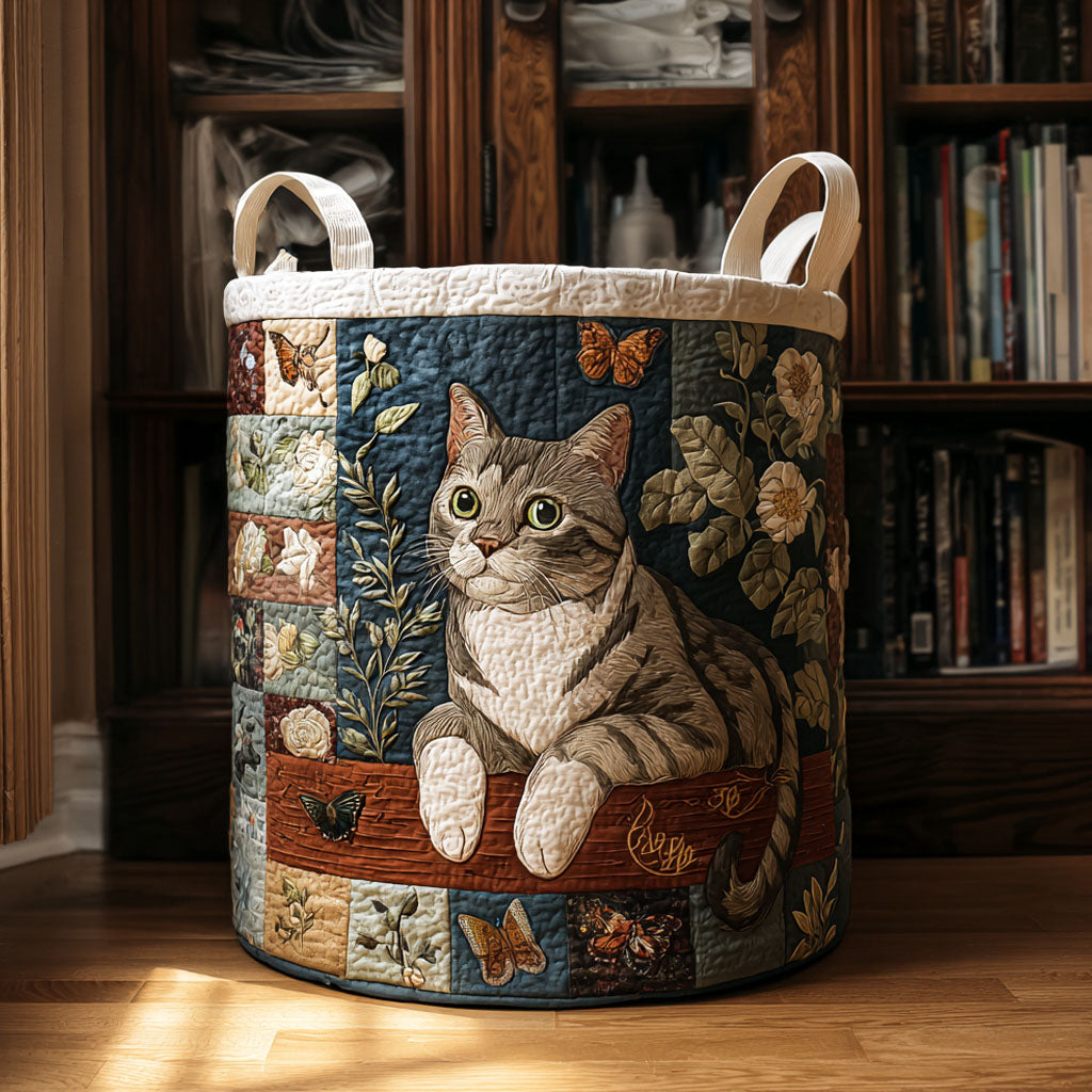 Secret Garden Cat Laundry Basket Laundry Gifts, Housewarming Gift Ideas, Mother's Day Gifts