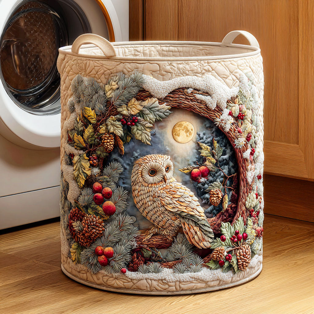 Snowy Owl Laundry Basket Laundry Gifts, Housewarming Gift Ideas, Mother's Day Gifts