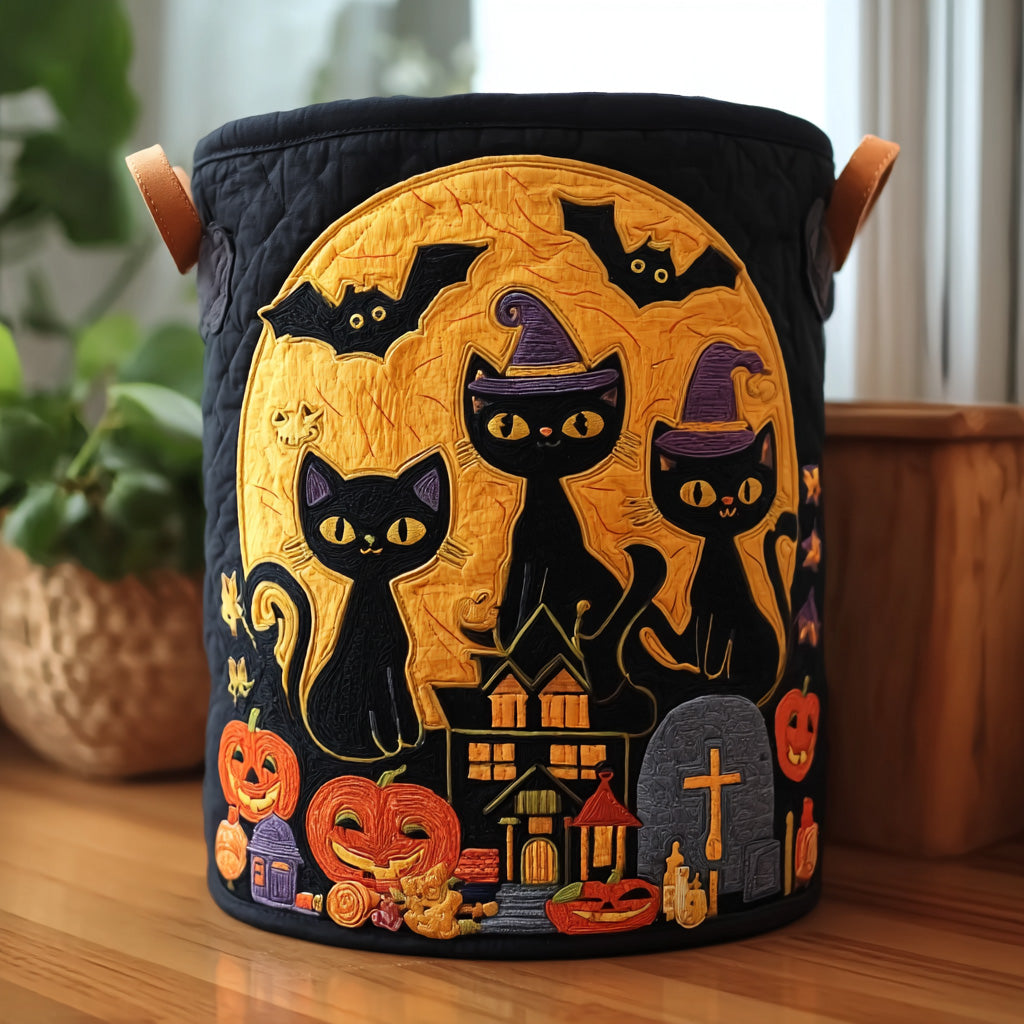 Spooky Whiskers Laundry Basket Laundry Gifts, Housewarming Gift Ideas, Mother's Day Gifts