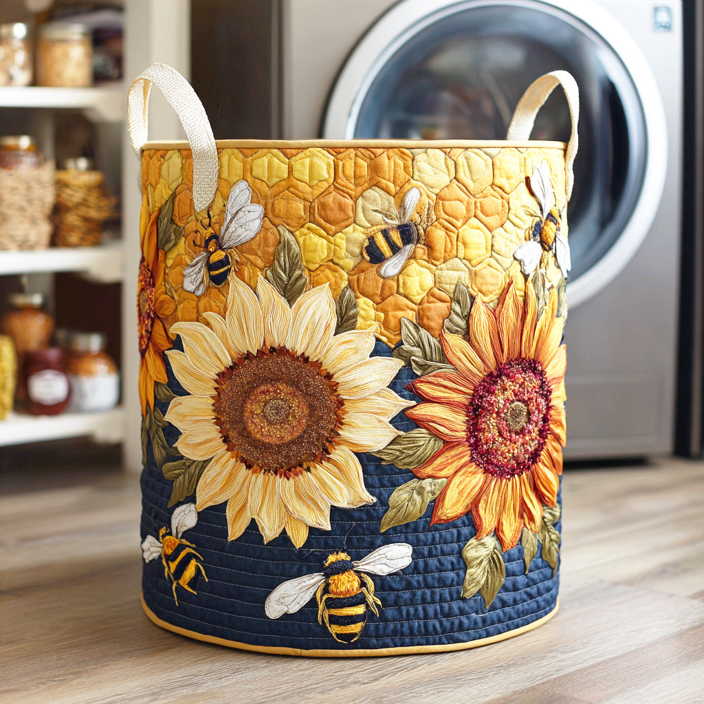 Sunflower Hive Laundry Basket Laundry Gifts, Housewarming Gift Ideas, Mother's Day Gifts