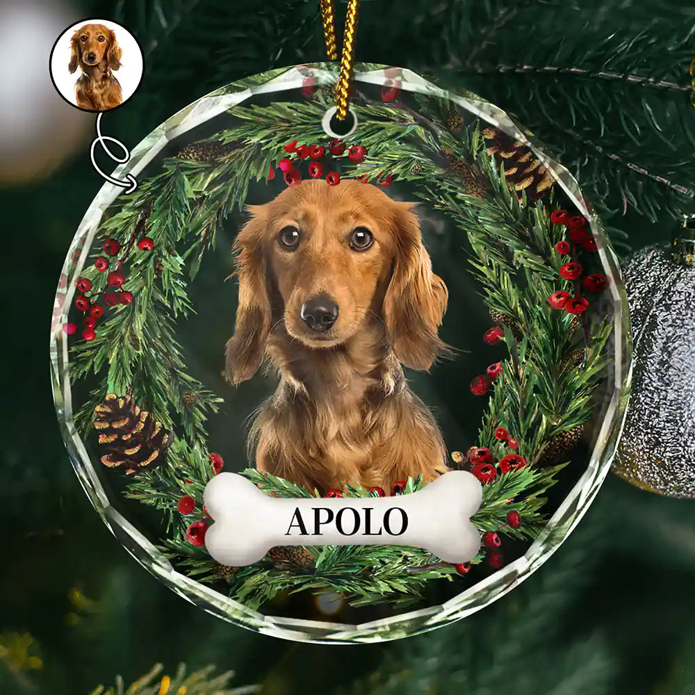 Custom Photo Pet Face Acrylic Ornament, Custom Name Dog And Cat Ornaments, Christmas Ornaments