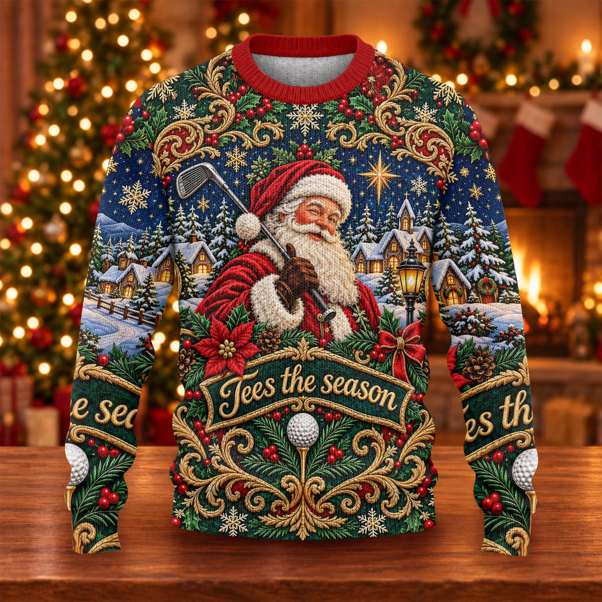 Tees The Season Santa Ugly Christmas Sweater - view 6