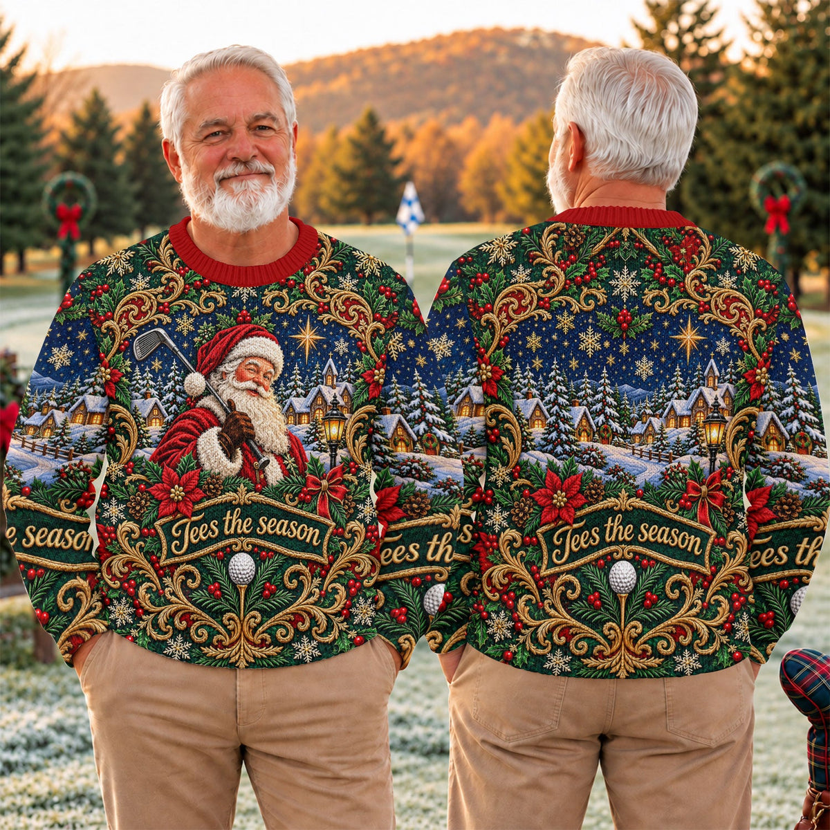 Tees The Season Santa Ugly Christmas Sweater - view 4