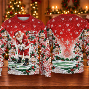 Santa Putt Golf Ugly Christmas Sweater - view 5