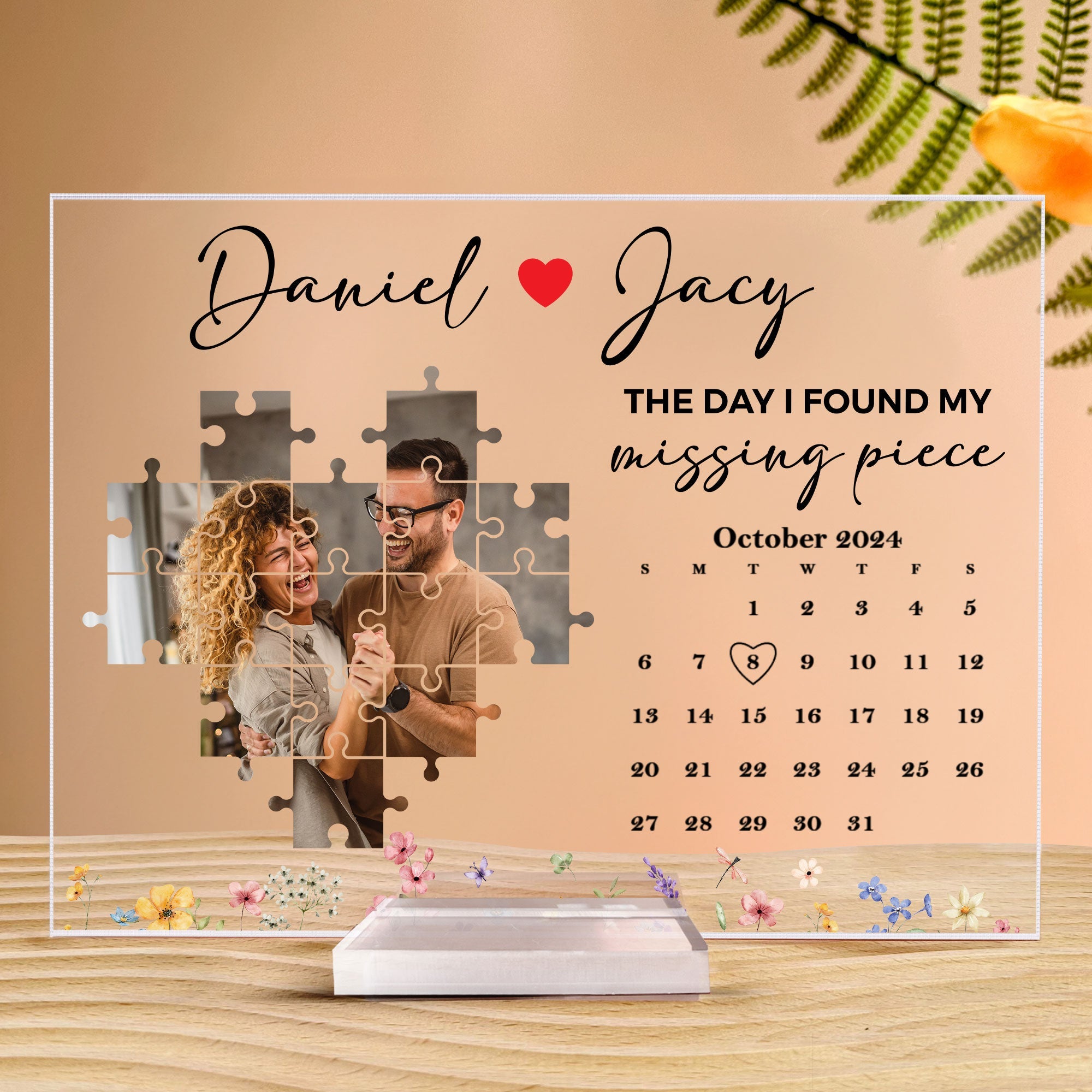 Custom Acrylic Calendar, Gift for Couple, Valentine's Day Gifts