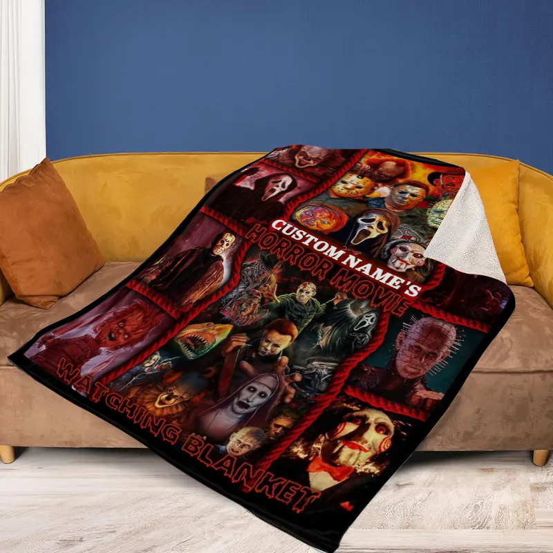 Personalized horror movie blanket sale