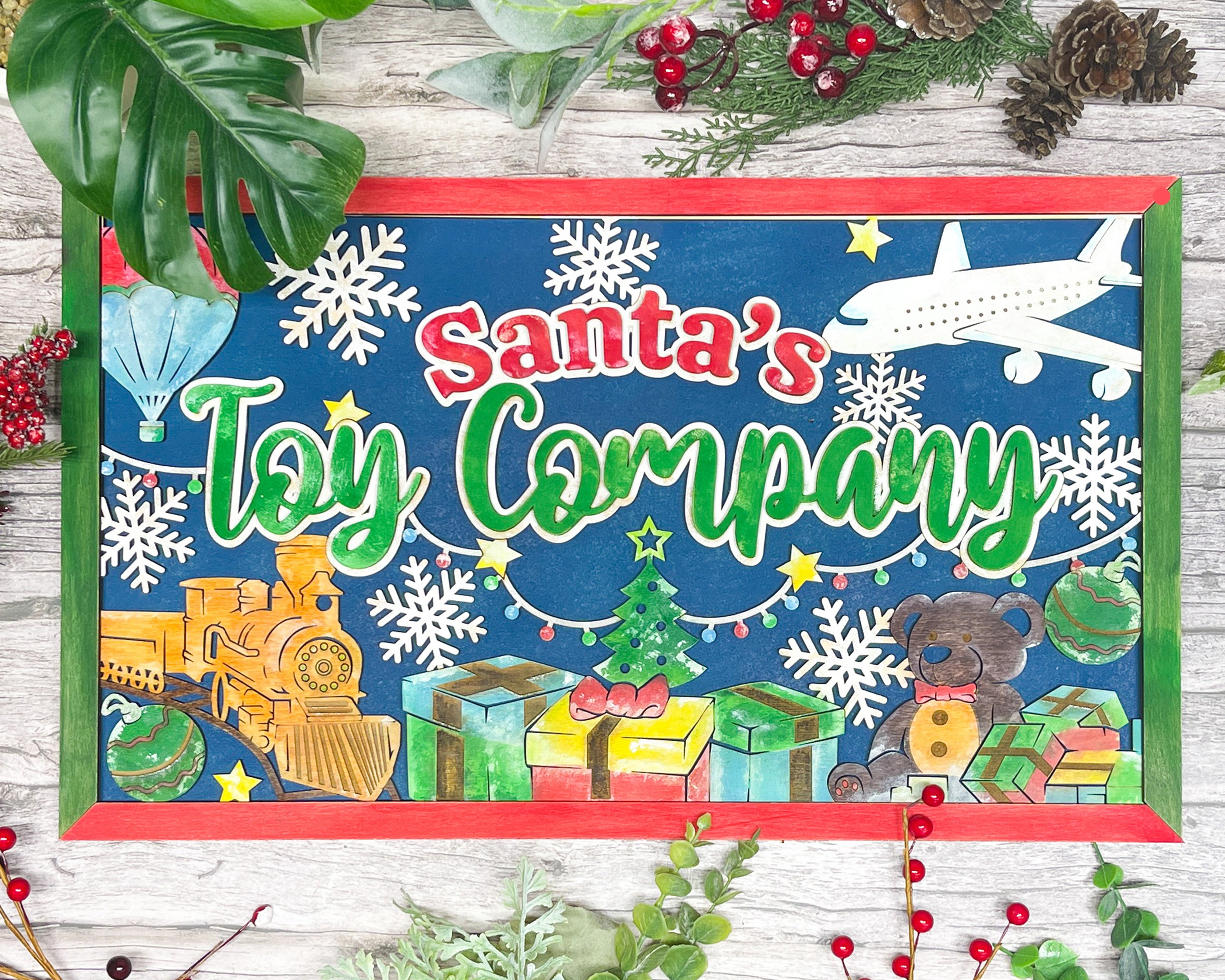 Santa's Toy Company Christmas Wood Sign, Holiday Decor, Christmas Gifts