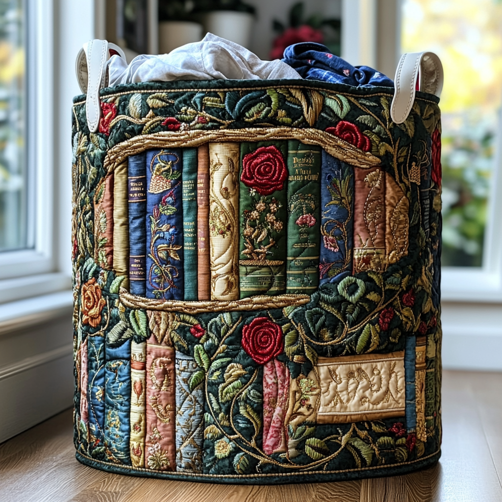 Vintage Library Laundry Basket Laundry Gifts, Housewarming Gift Ideas, Mother's Day Gifts