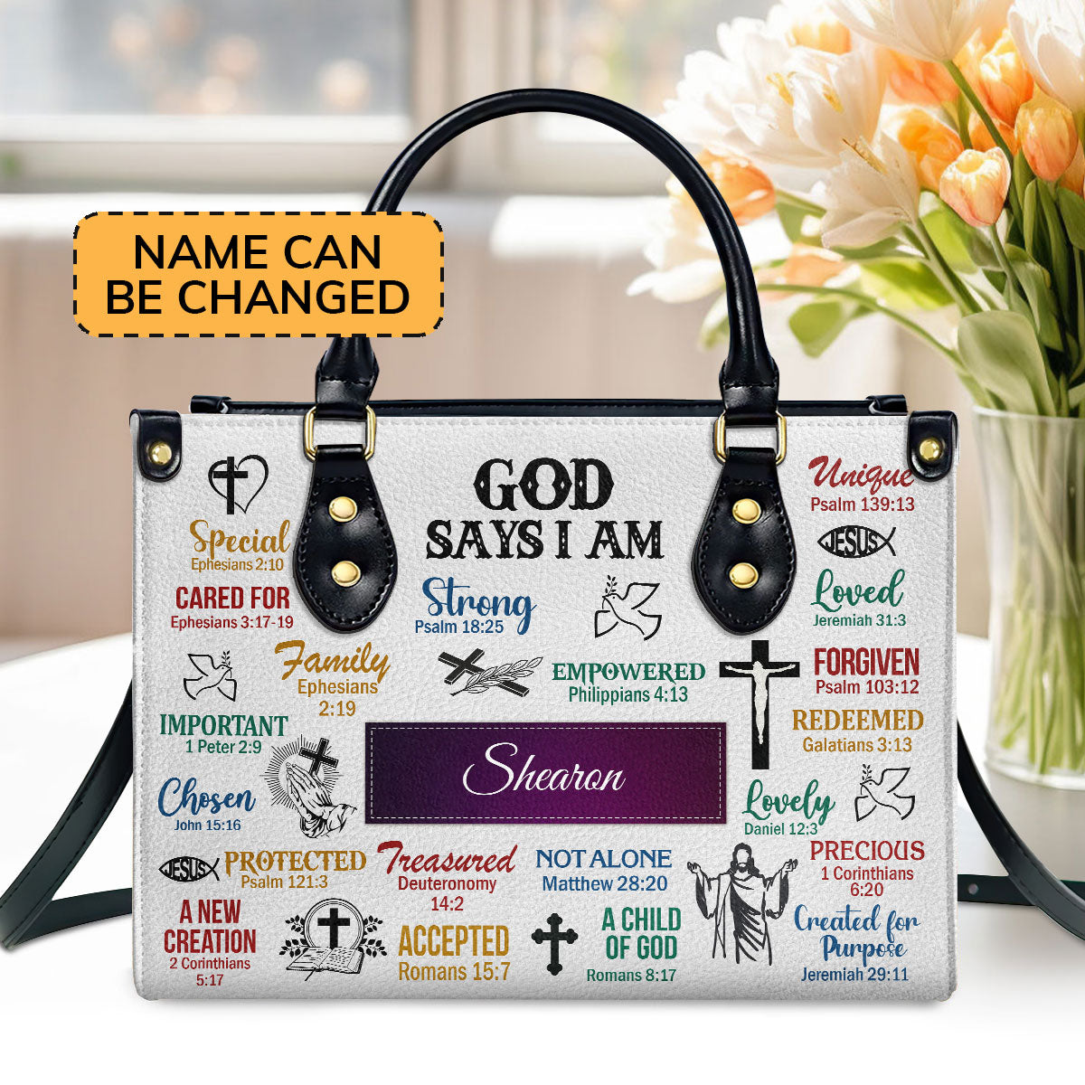 God Say I Am Custom Leather Bags, Leather Purse, Mothers Day Gift