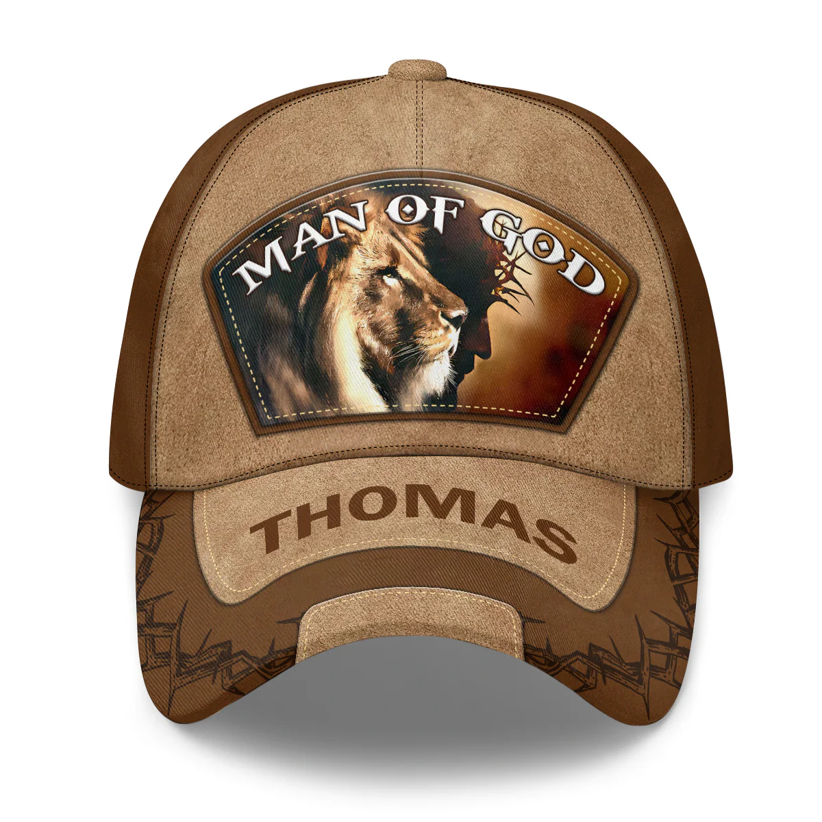 Man Of God Lion Classic Cap, Christian Baseball Cap, Christian Gifts For Men, Cap For Men, Unique Mens Hats