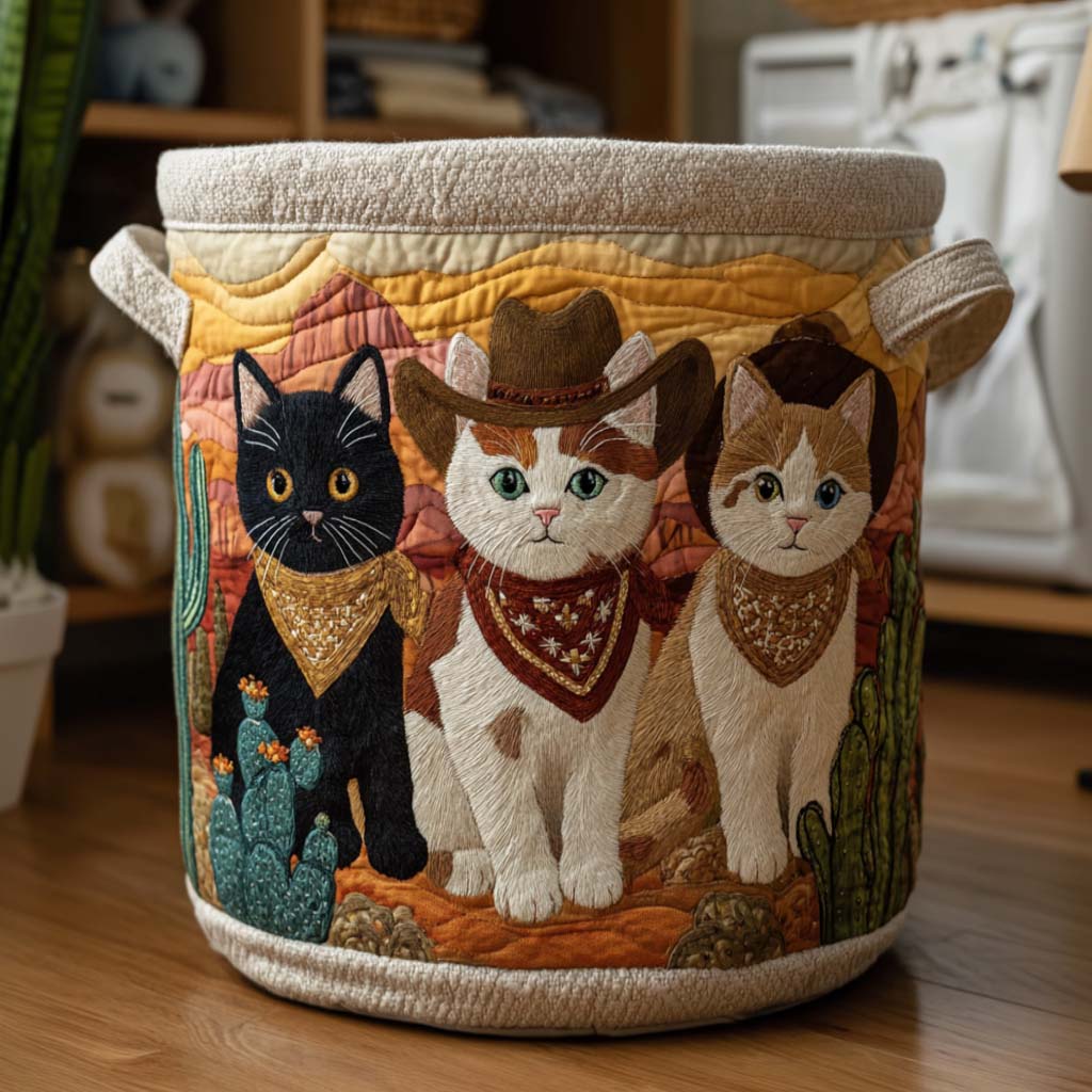 Western Kitty Laundry Basket Laundry Gifts, Housewarming Gift Ideas, Mother's Day Gifts