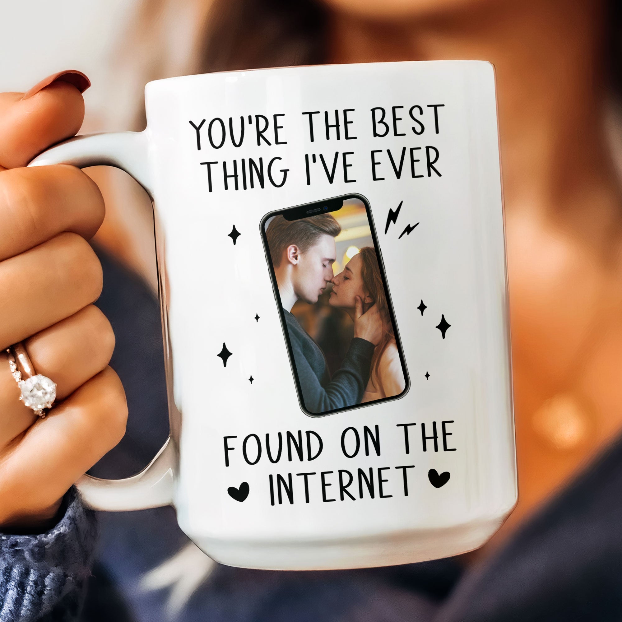 You're The Best Thing I've Ever Found On The Internet Personalized Coffee Mug, Gift For Couple