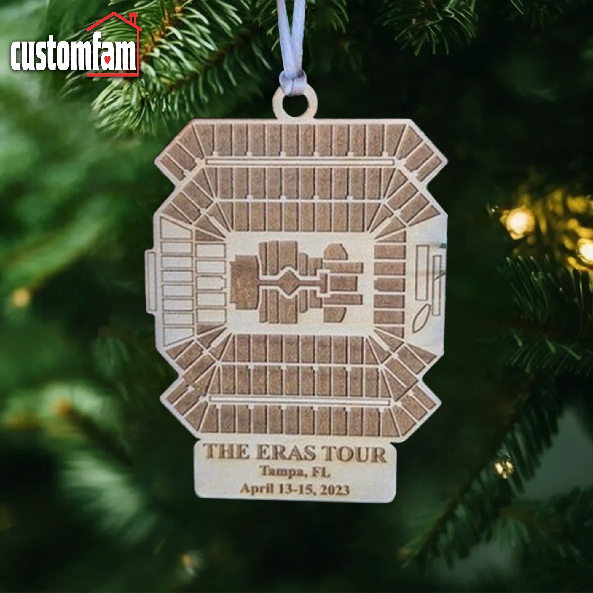 The Eras Tour Tampa Stadium Ornament, Personalized Christmas Ornament