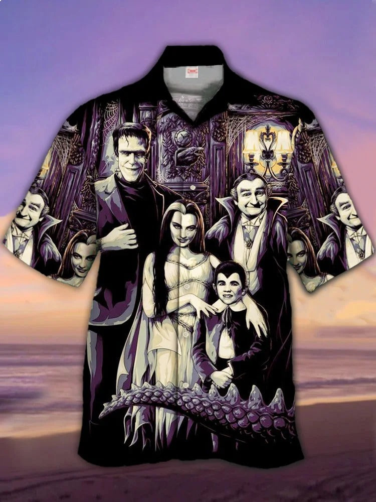 Horror Movie Characters Hawaiian Shirt, Scary Halloween Hawaiian Shirt