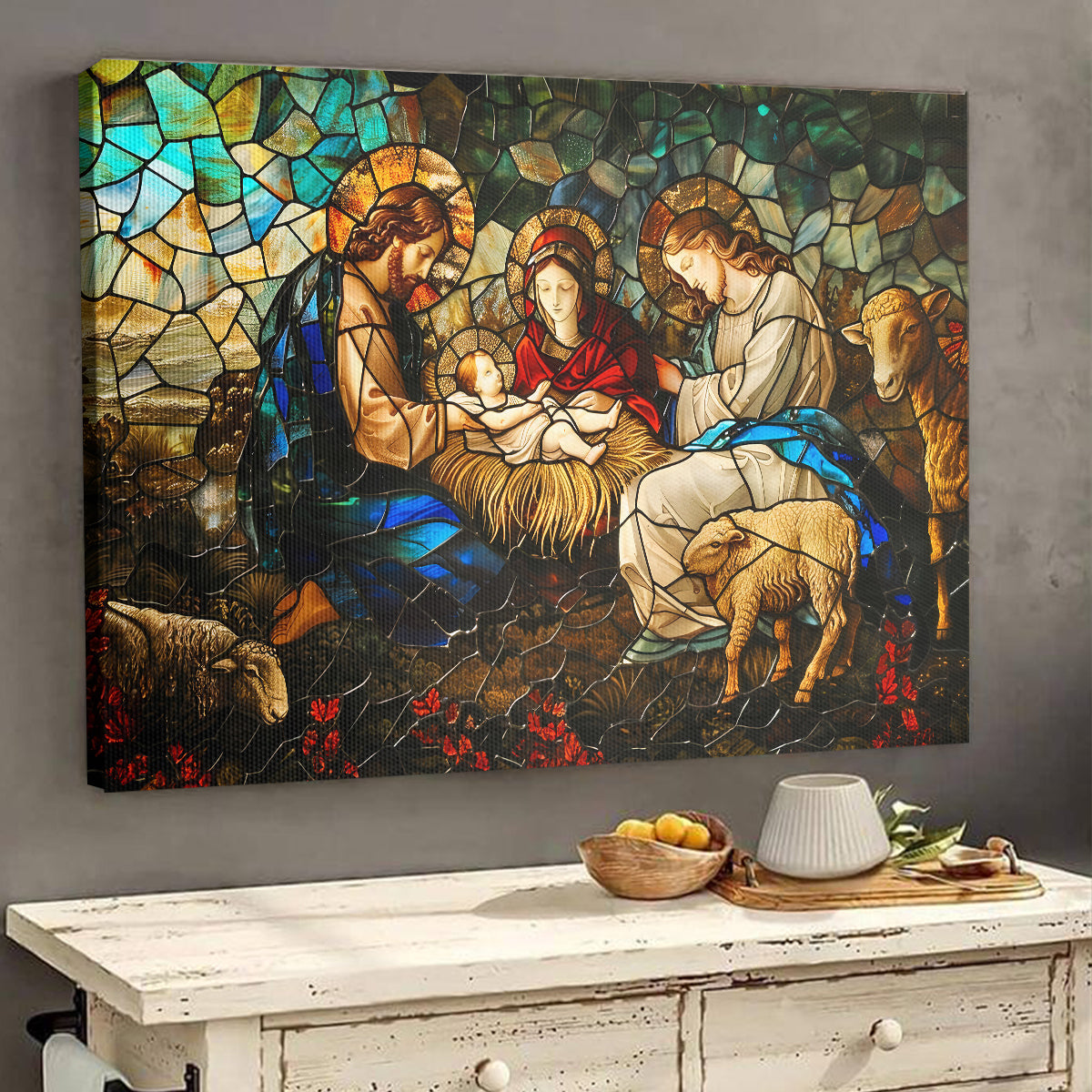 Jesus Birth Lamb Of God Canvas