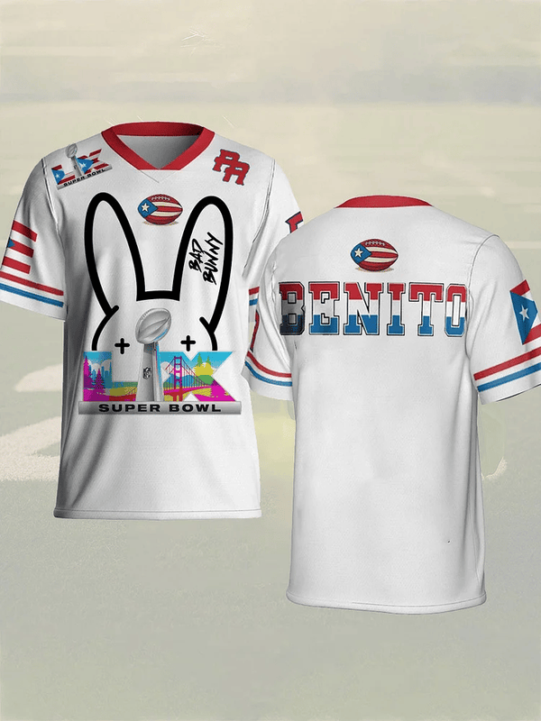 Here For Benito Bowl Super Halftime Shirt, Puerto Rico Bad Bunny Tee, Game Day Shirt