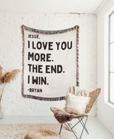 I Love You More The End I Win Blanket, Couple Blanket, Valentine's Day Blanket, Couple Valentine Gift