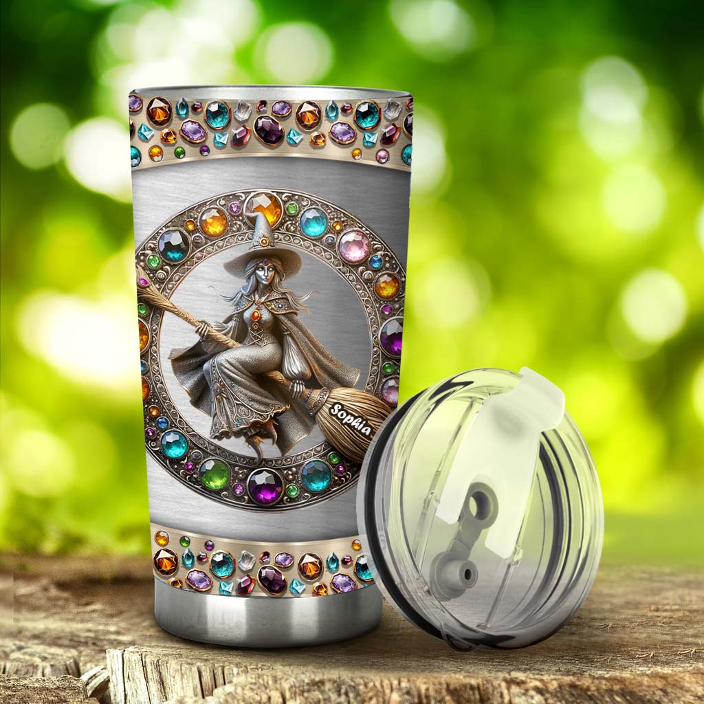 Witch Magic Colorful Crystal Custom Stainless Steel Tumblers, 20oz 30oz Insulated Tumbler