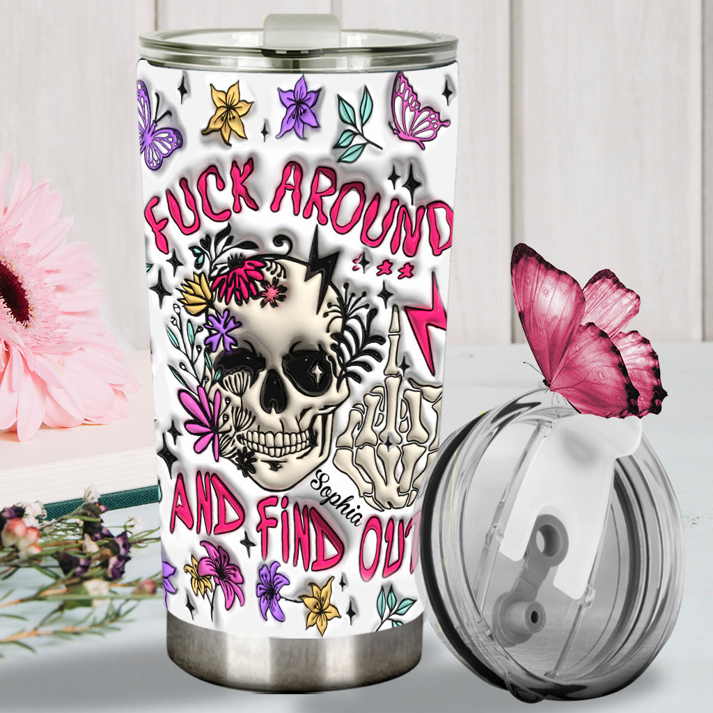 Fun Skull Tumbler, Custom Stainless Steel Tumblers, Double Wall Tumbler